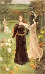 Otoño, lámina 50 del tercer volumen de Album de la Decoration, c.1900